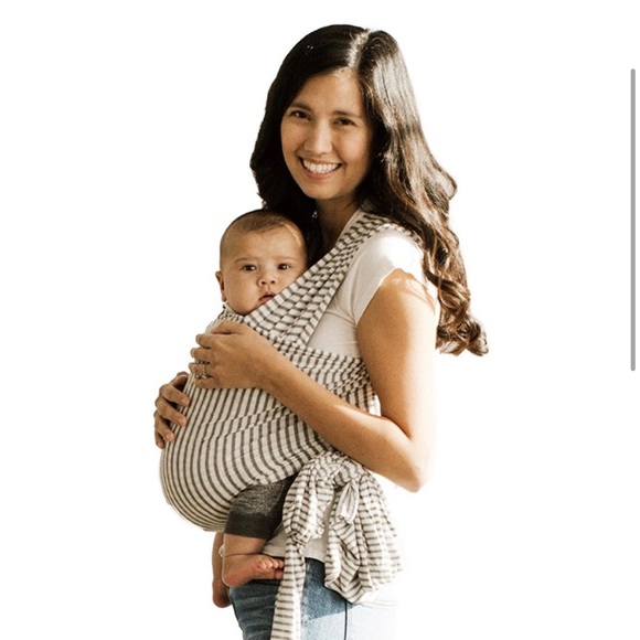 solly baby Other Solly Baby Original Wrap Carrier Grey White Stripe Poshmark